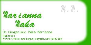 marianna maka business card